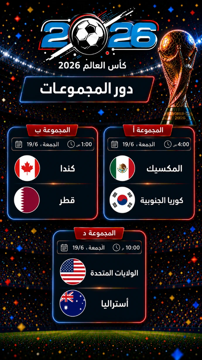 مباريات كأس العالم 19‏ يونيو 2026